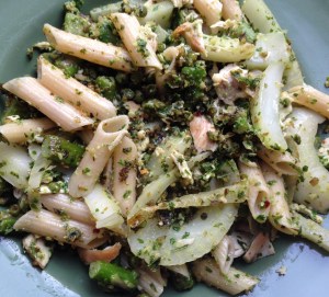 cow crumbs, gluten free, dairy free, parsley pesto, delicious detox, fennel, asparagus